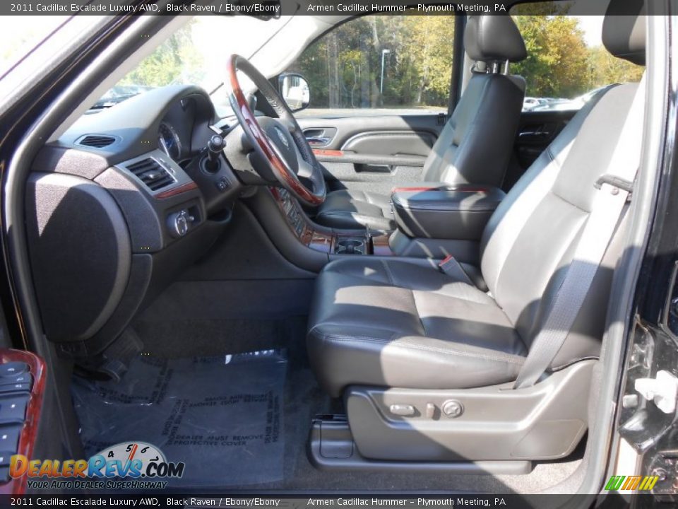 2011 Cadillac Escalade Luxury AWD Black Raven / Ebony/Ebony Photo #10