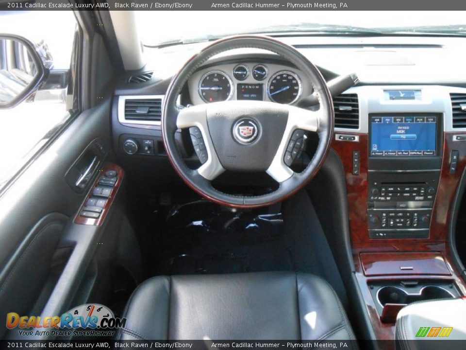 2011 Cadillac Escalade Luxury AWD Black Raven / Ebony/Ebony Photo #19