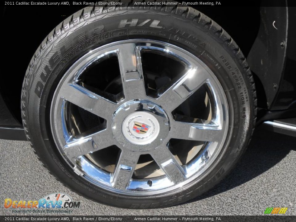 2011 Cadillac Escalade Luxury AWD Black Raven / Ebony/Ebony Photo #21