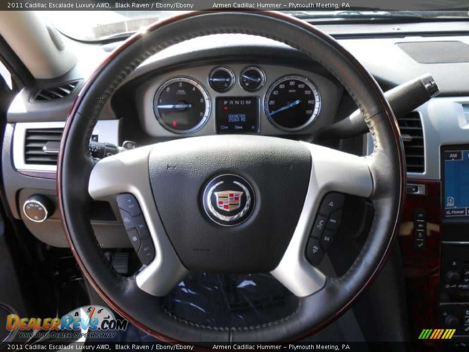 2011 Cadillac Escalade Luxury AWD Black Raven / Ebony/Ebony Photo #24