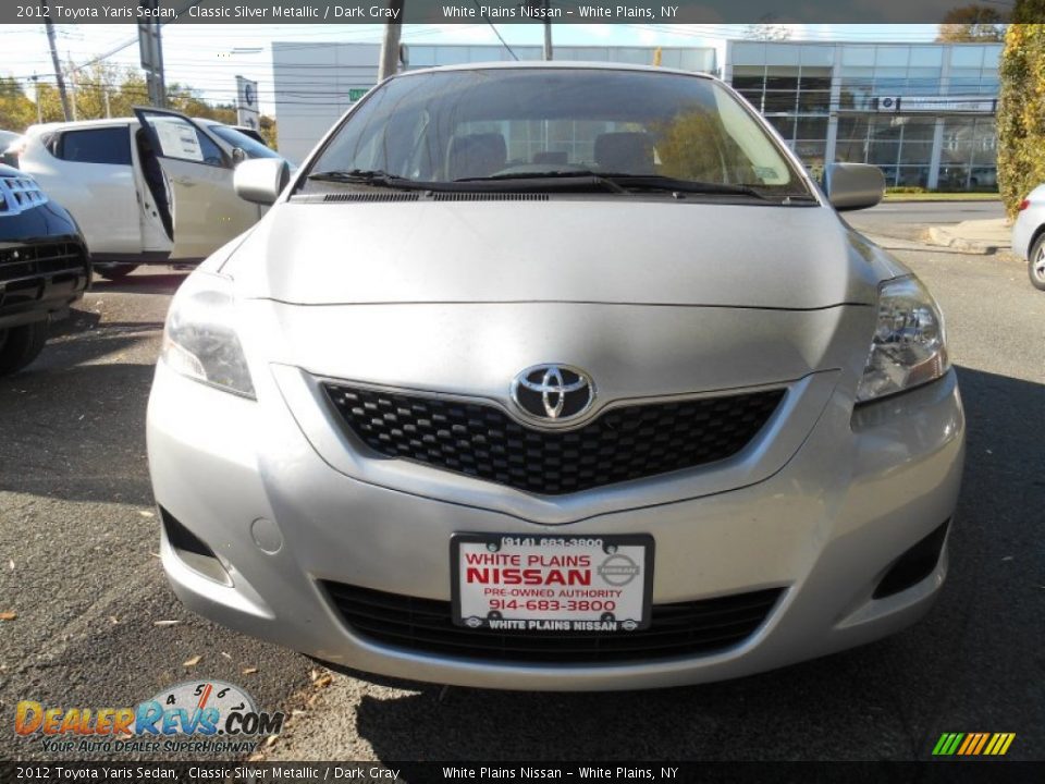 2012 Toyota Yaris Sedan Classic Silver Metallic / Dark Gray Photo #2