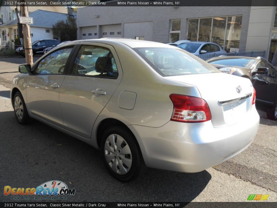 2012 Toyota Yaris Sedan Classic Silver Metallic / Dark Gray Photo #6