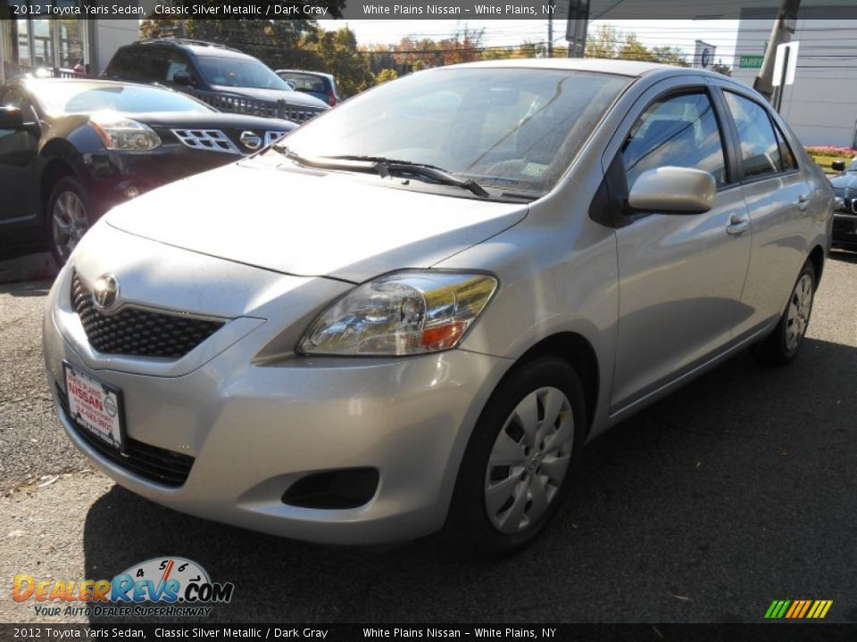 2012 Toyota Yaris Sedan Classic Silver Metallic / Dark Gray Photo #7