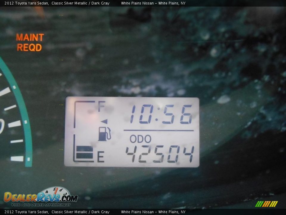 2012 Toyota Yaris Sedan Classic Silver Metallic / Dark Gray Photo #17