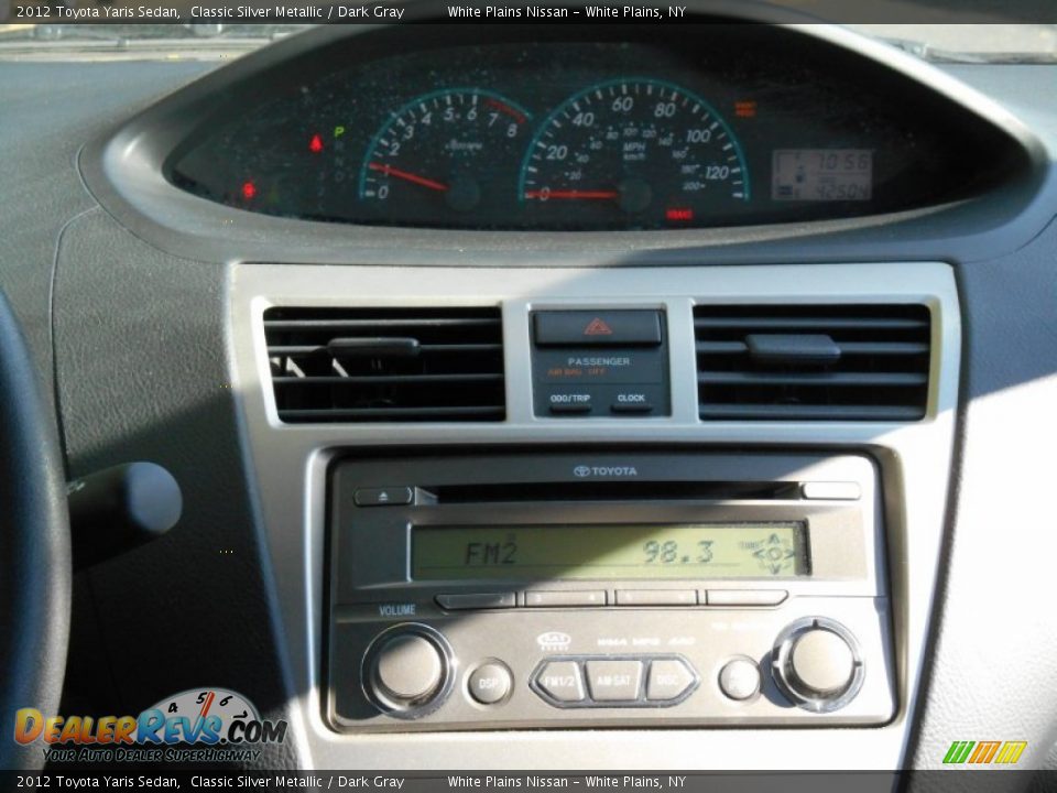 2012 Toyota Yaris Sedan Classic Silver Metallic / Dark Gray Photo #18