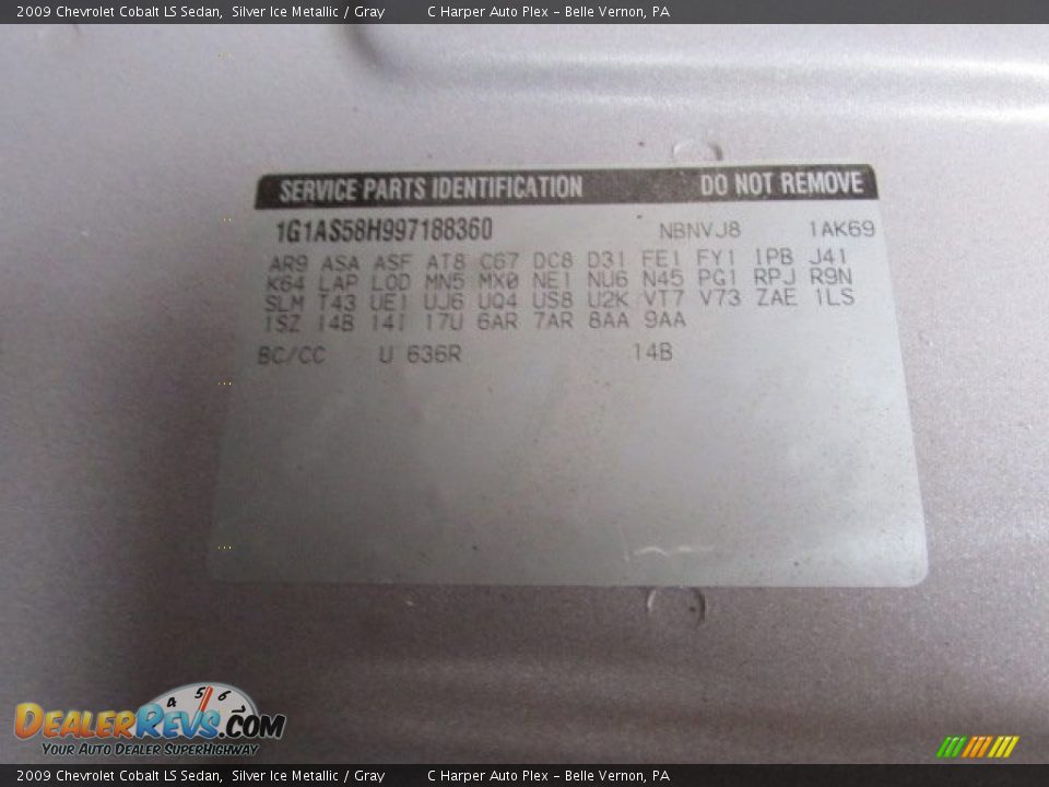 2009 Chevrolet Cobalt LS Sedan Silver Ice Metallic / Gray Photo #23