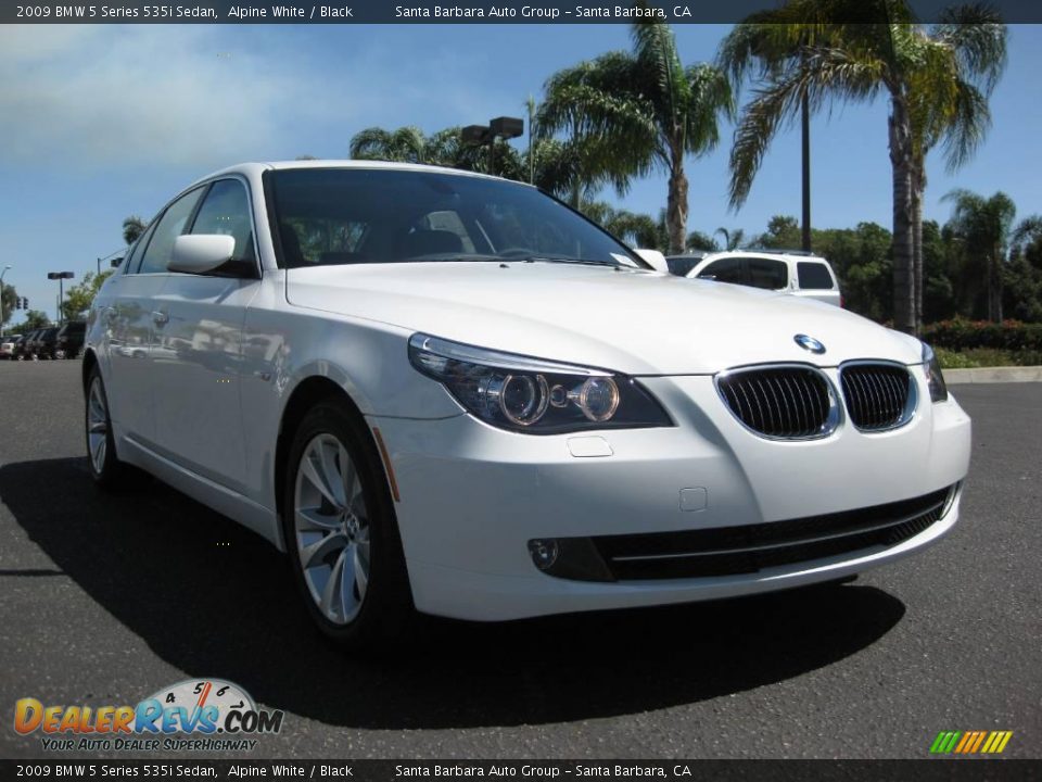 2009 BMW 5 Series 535i Sedan Alpine White / Black Photo #4
