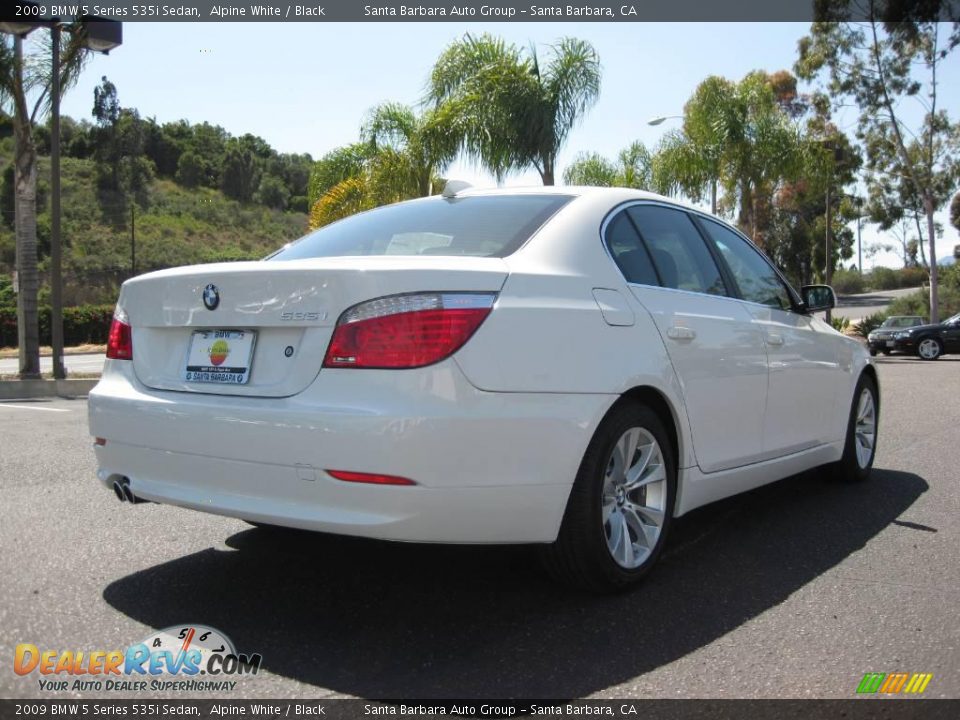 2009 BMW 5 Series 535i Sedan Alpine White / Black Photo #6