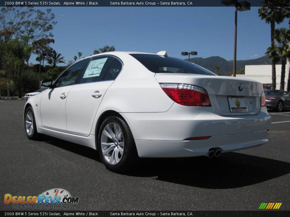 2009 BMW 5 Series 535i Sedan Alpine White / Black Photo #7
