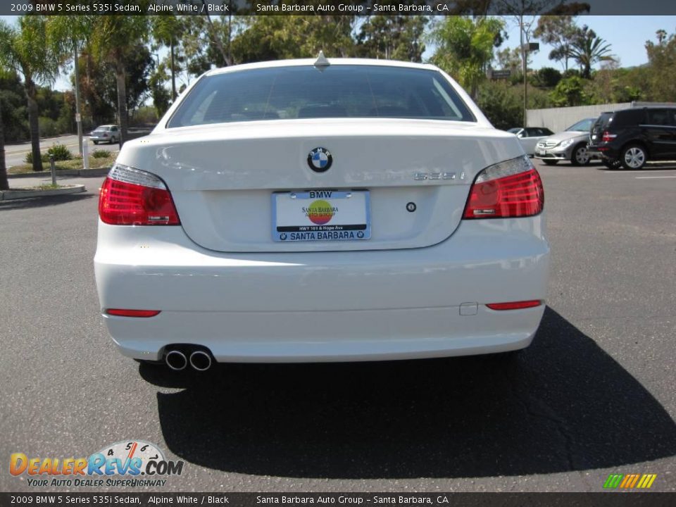 2009 BMW 5 Series 535i Sedan Alpine White / Black Photo #8