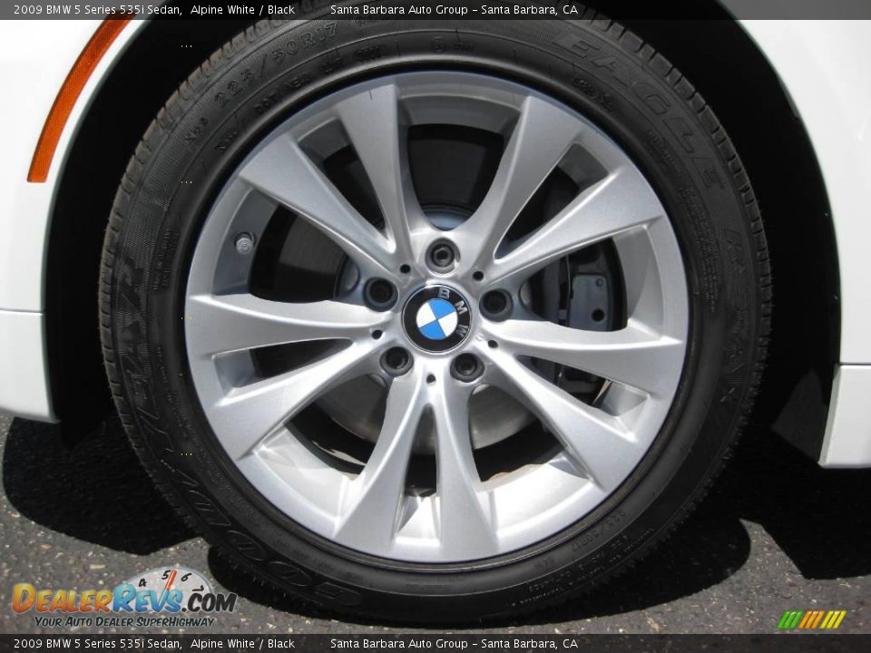 2009 BMW 5 Series 535i Sedan Alpine White / Black Photo #9