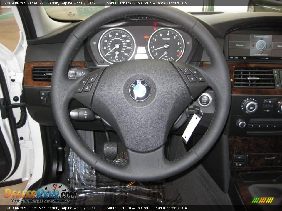 2009 BMW 5 Series 535i Sedan Alpine White / Black Photo #11