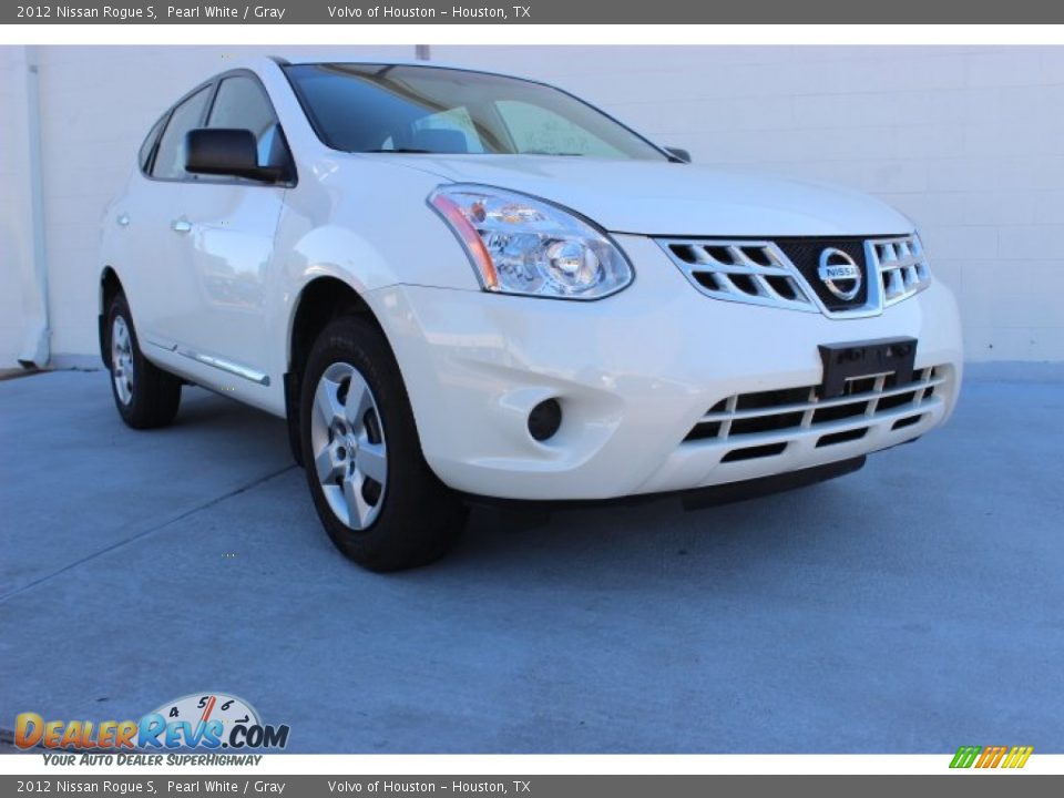 2012 Nissan Rogue S Pearl White / Gray Photo #1
