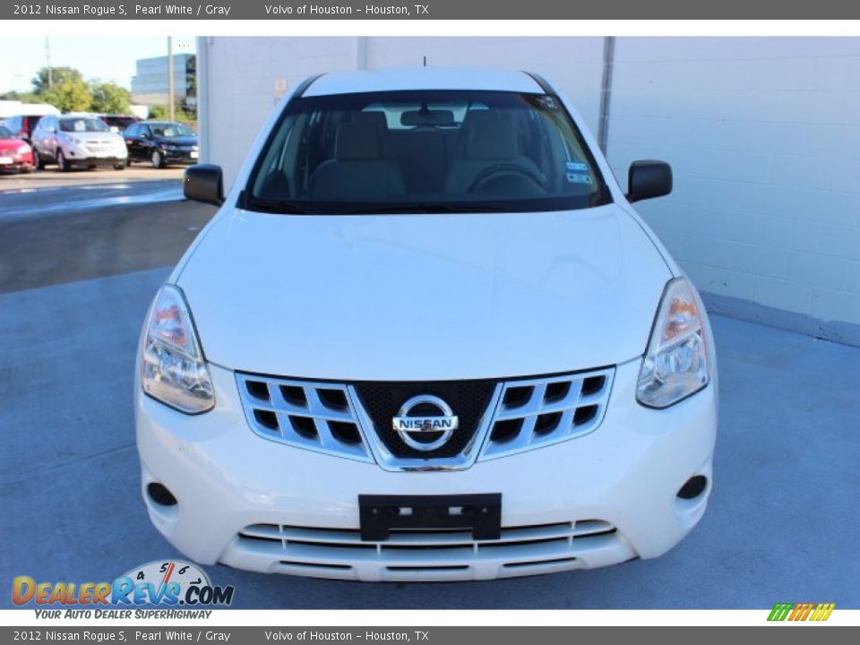 2012 Nissan Rogue S Pearl White / Gray Photo #2