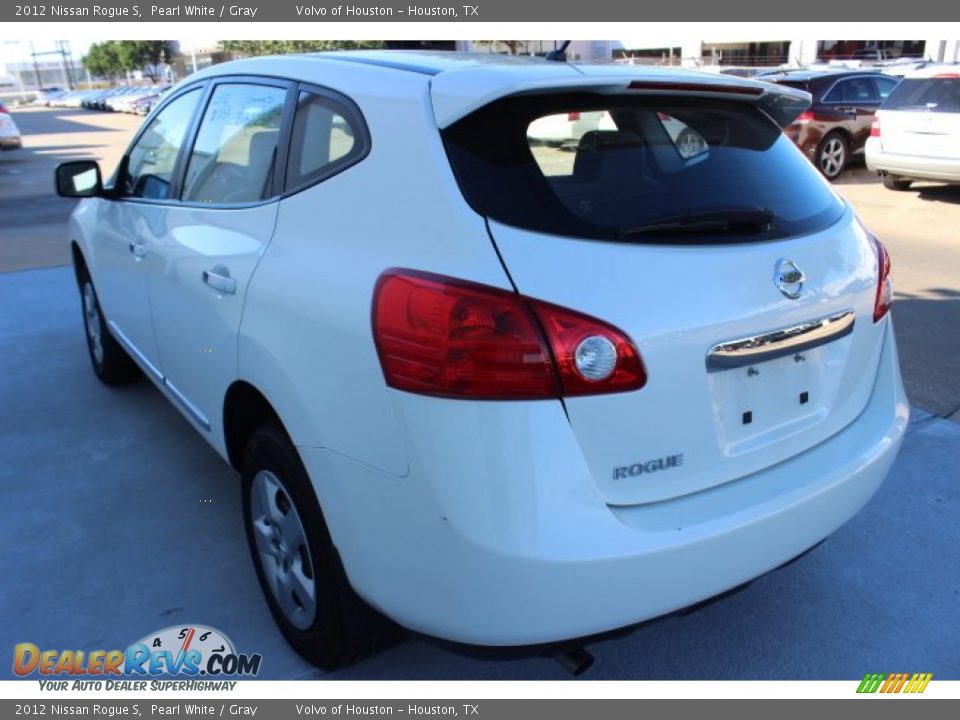 2012 Nissan Rogue S Pearl White / Gray Photo #4