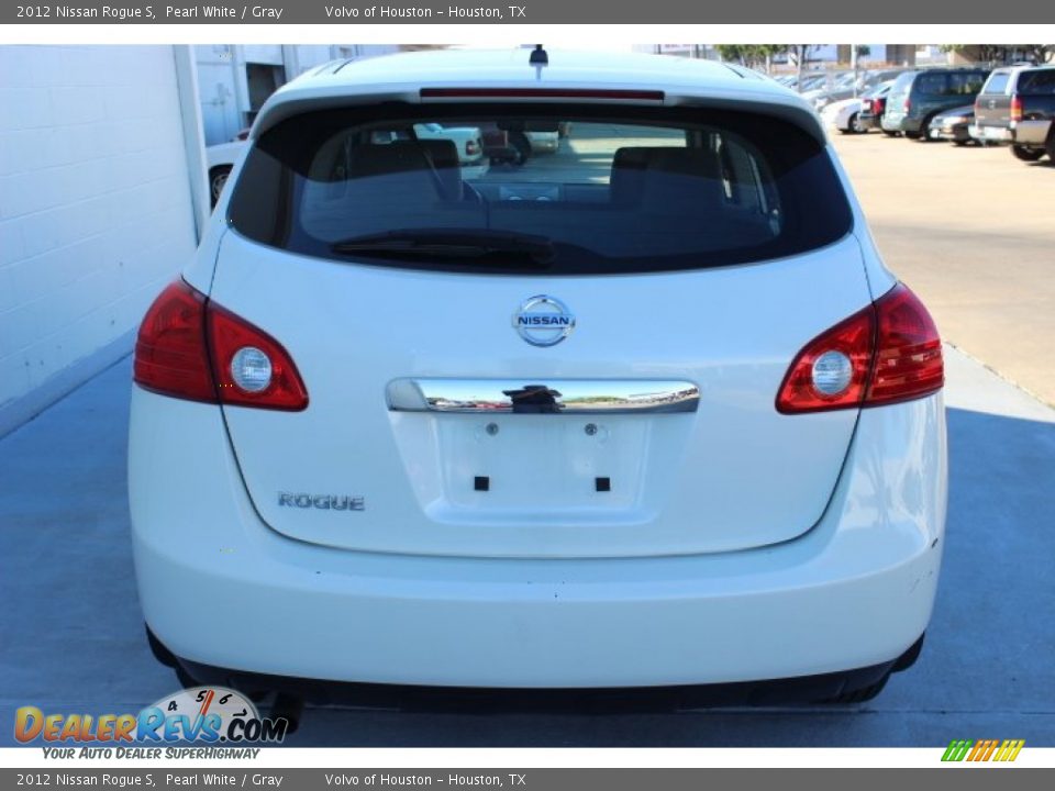 2012 Nissan Rogue S Pearl White / Gray Photo #5