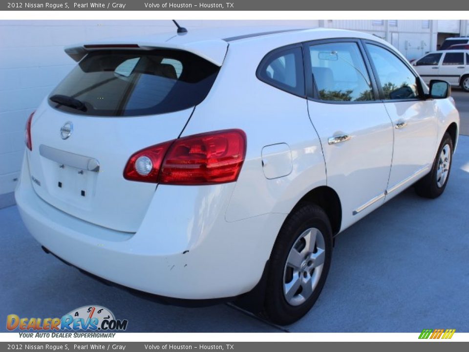 2012 Nissan Rogue S Pearl White / Gray Photo #6