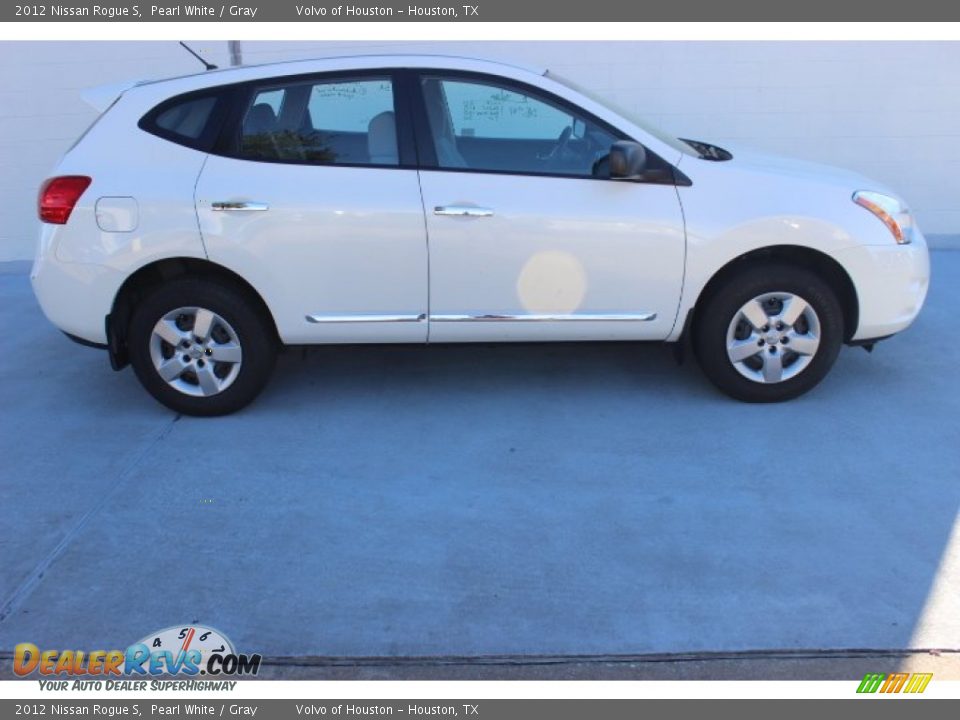 2012 Nissan Rogue S Pearl White / Gray Photo #7
