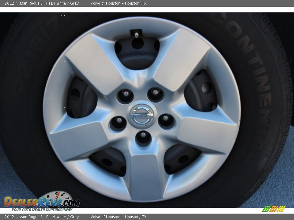 2012 Nissan Rogue S Pearl White / Gray Photo #8