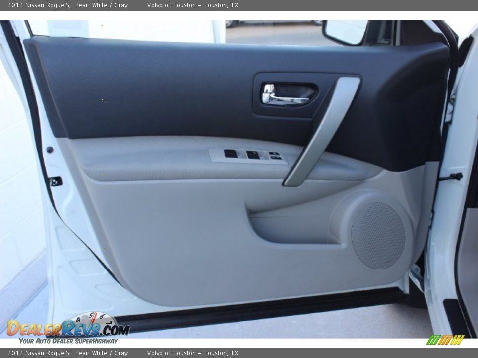 2012 Nissan Rogue S Pearl White / Gray Photo #9