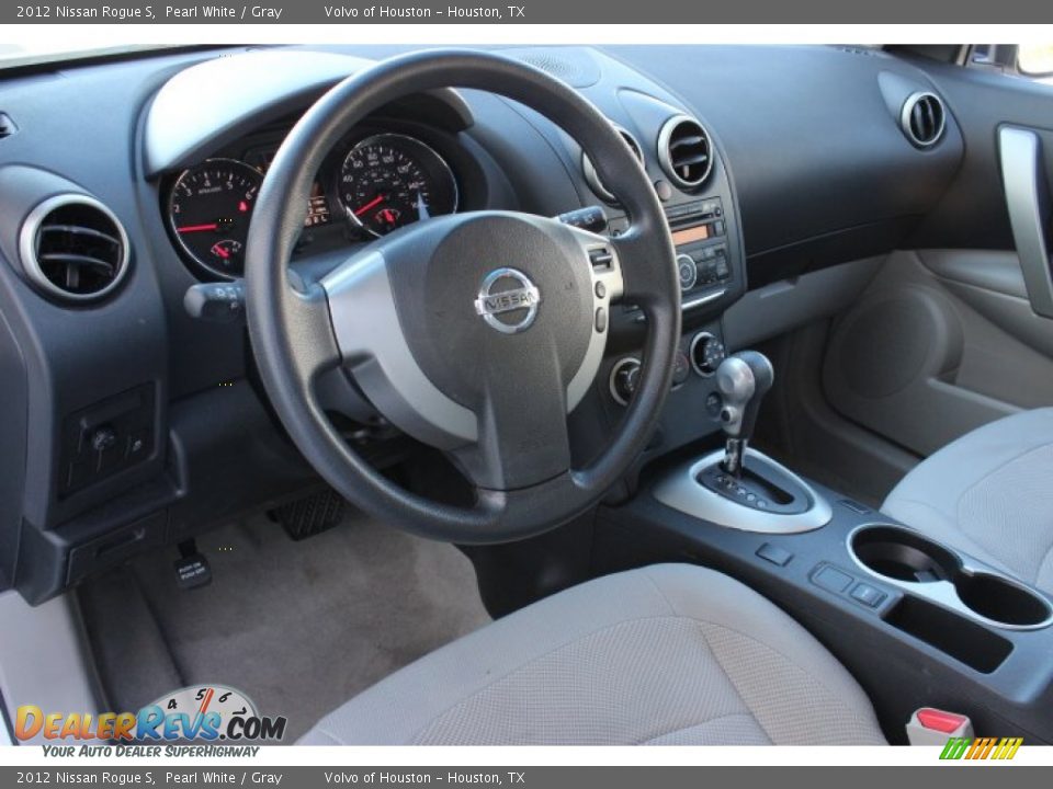 2012 Nissan Rogue S Pearl White / Gray Photo #10