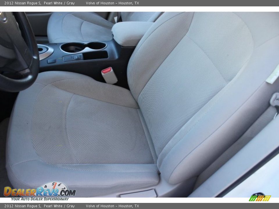 2012 Nissan Rogue S Pearl White / Gray Photo #11