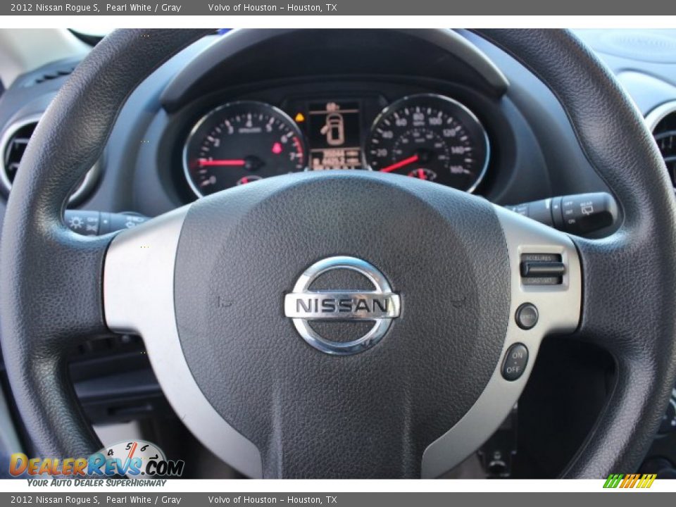 2012 Nissan Rogue S Pearl White / Gray Photo #19