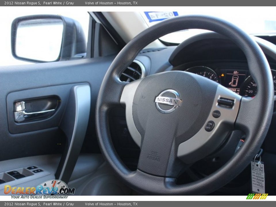 2012 Nissan Rogue S Pearl White / Gray Photo #24