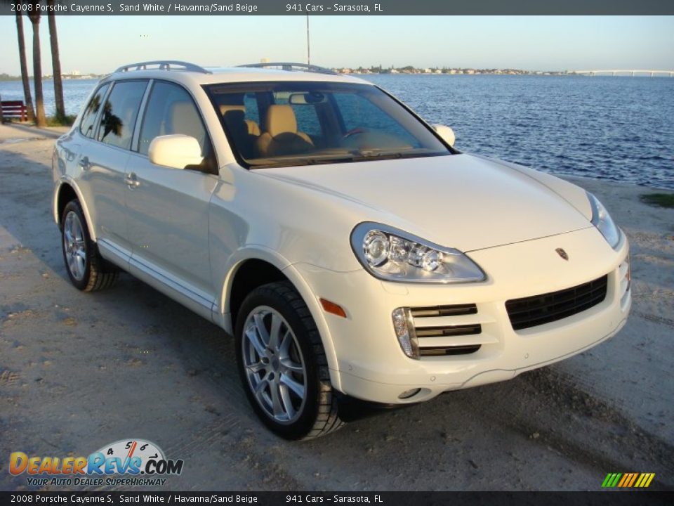 2008 Porsche Cayenne S Sand White / Havanna/Sand Beige Photo #1