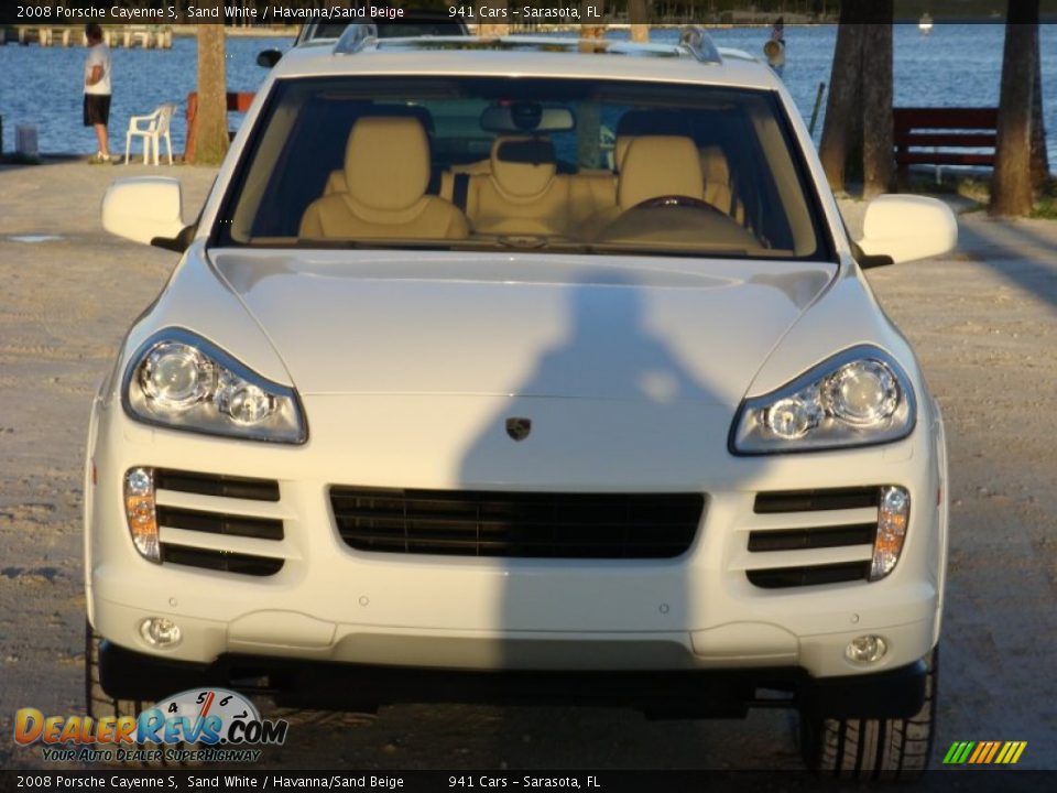 2008 Porsche Cayenne S Sand White / Havanna/Sand Beige Photo #2