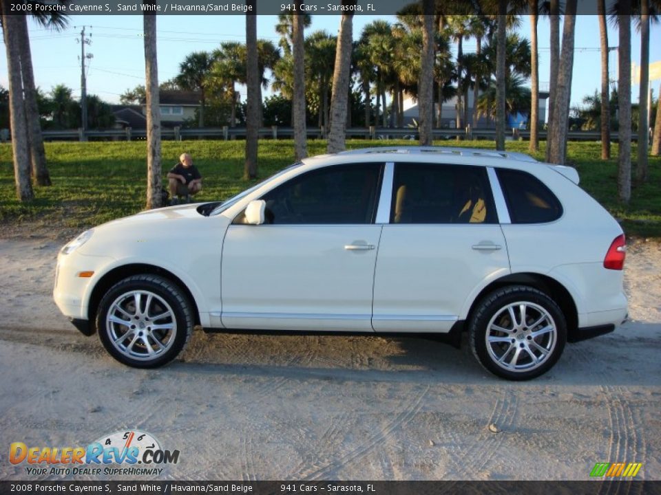 2008 Porsche Cayenne S Sand White / Havanna/Sand Beige Photo #4