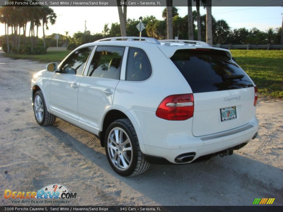 2008 Porsche Cayenne S Sand White / Havanna/Sand Beige Photo #5