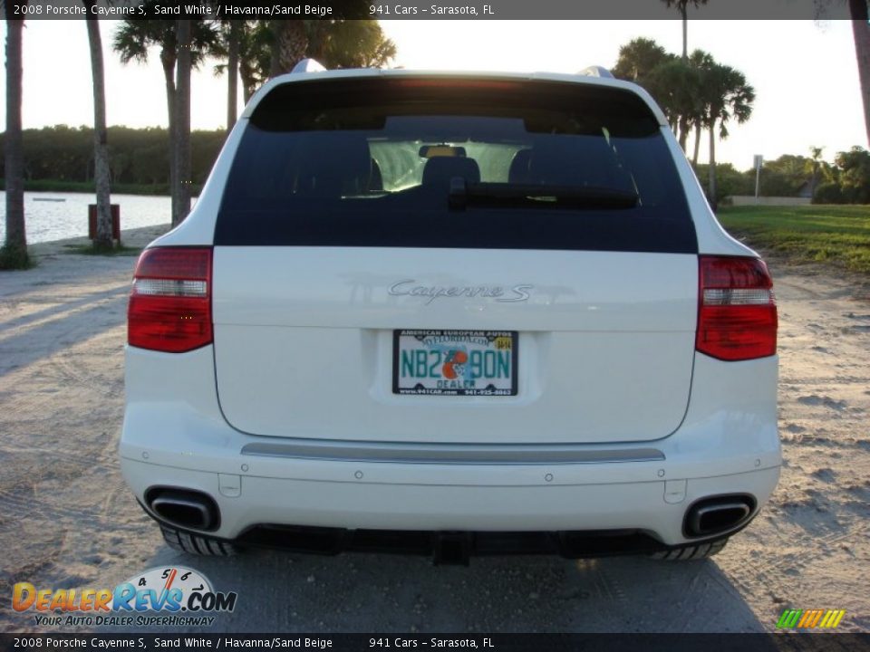 2008 Porsche Cayenne S Sand White / Havanna/Sand Beige Photo #6