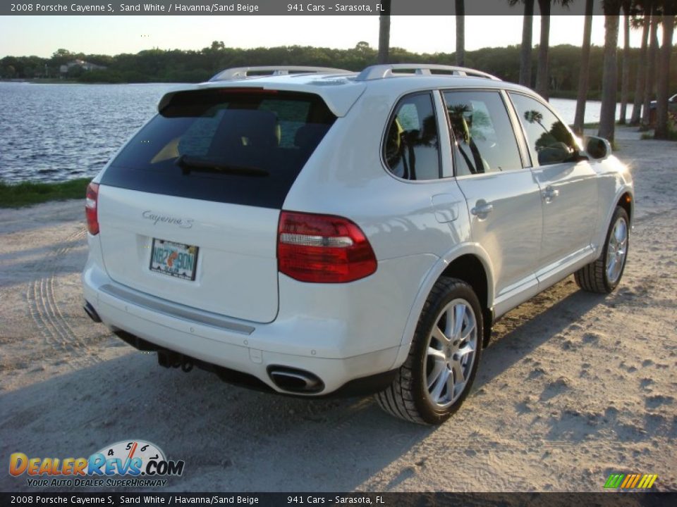 2008 Porsche Cayenne S Sand White / Havanna/Sand Beige Photo #7