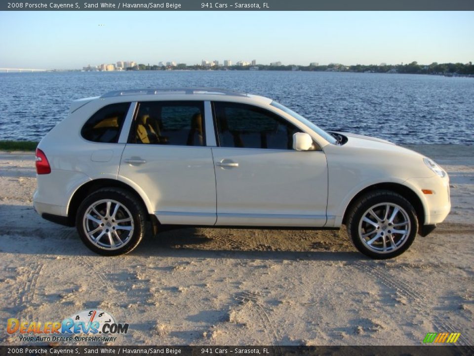 2008 Porsche Cayenne S Sand White / Havanna/Sand Beige Photo #8