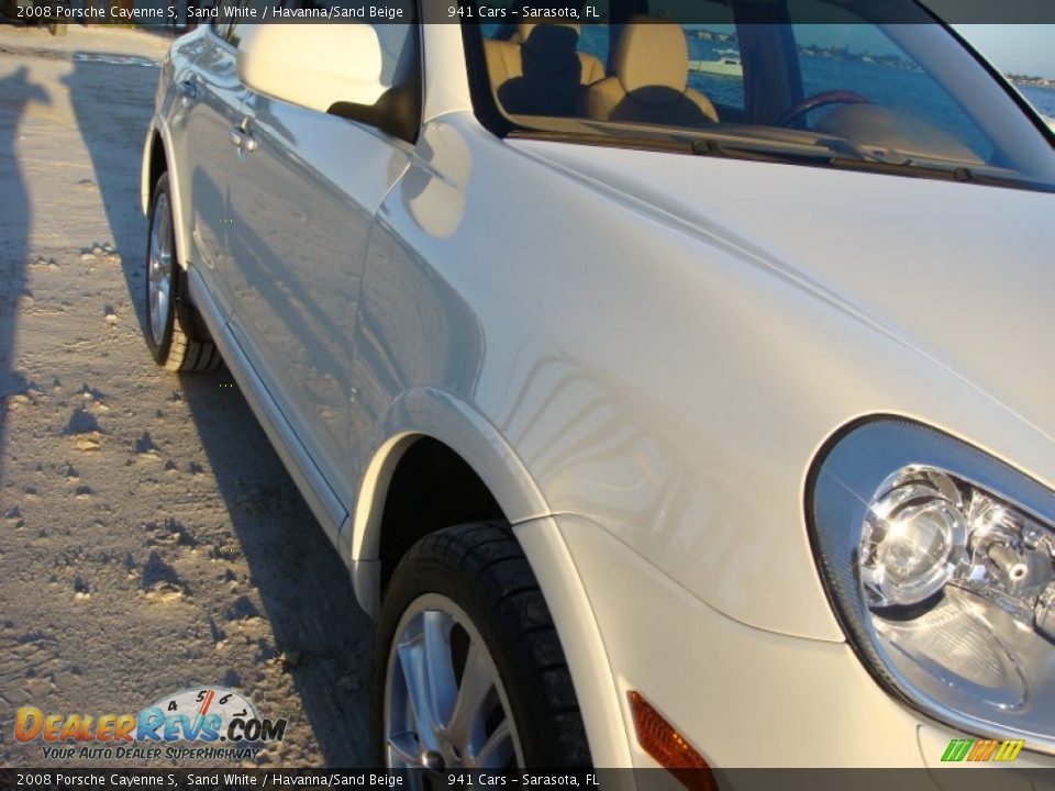 2008 Porsche Cayenne S Sand White / Havanna/Sand Beige Photo #9