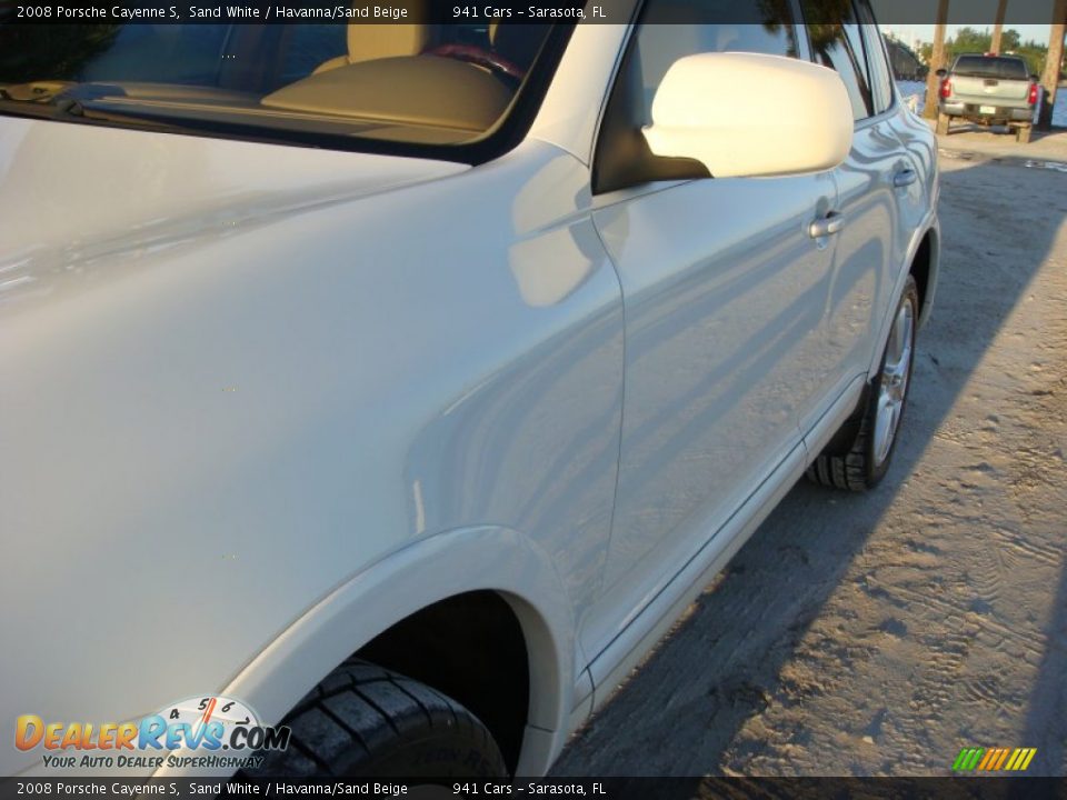 2008 Porsche Cayenne S Sand White / Havanna/Sand Beige Photo #10