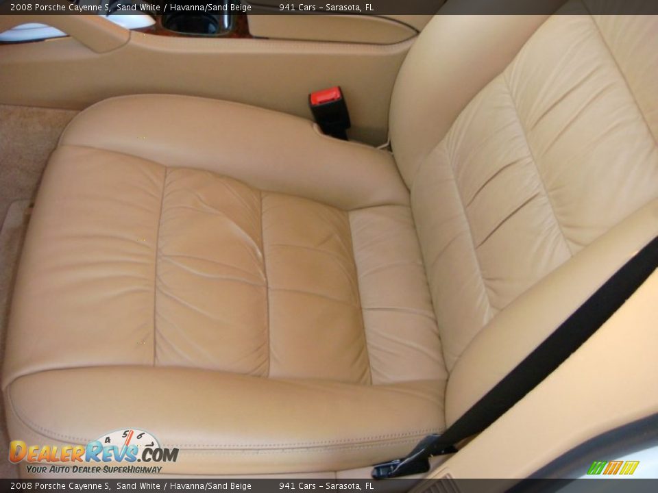 2008 Porsche Cayenne S Sand White / Havanna/Sand Beige Photo #12