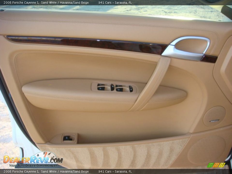 2008 Porsche Cayenne S Sand White / Havanna/Sand Beige Photo #16