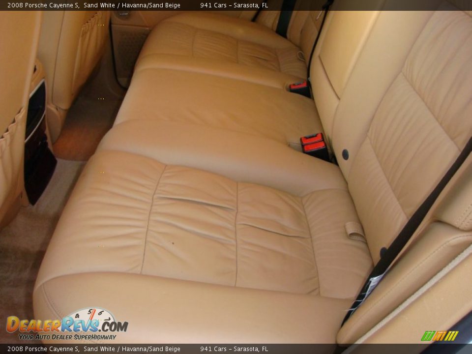 2008 Porsche Cayenne S Sand White / Havanna/Sand Beige Photo #17