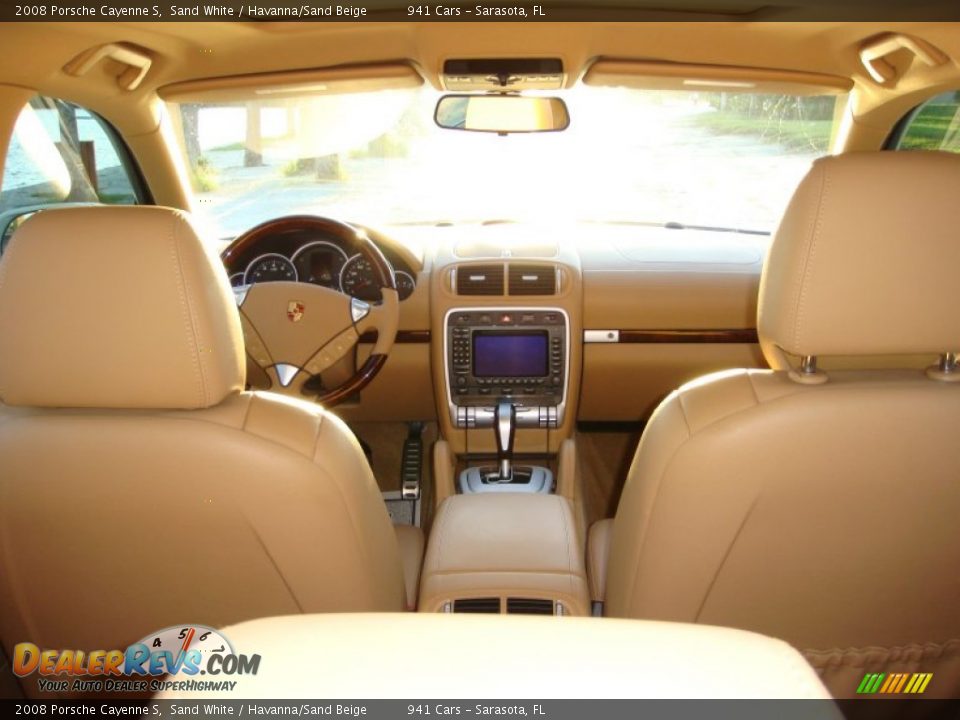 2008 Porsche Cayenne S Sand White / Havanna/Sand Beige Photo #19