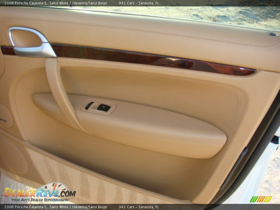 2008 Porsche Cayenne S Sand White / Havanna/Sand Beige Photo #25