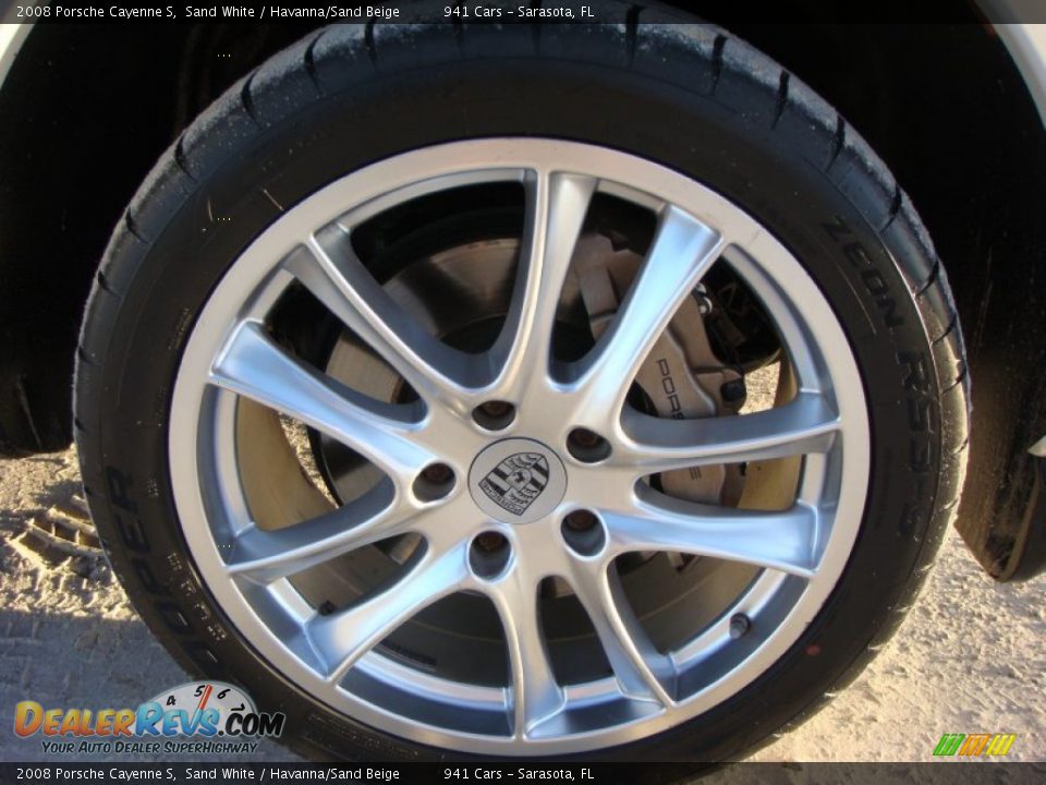 2008 Porsche Cayenne S Sand White / Havanna/Sand Beige Photo #27