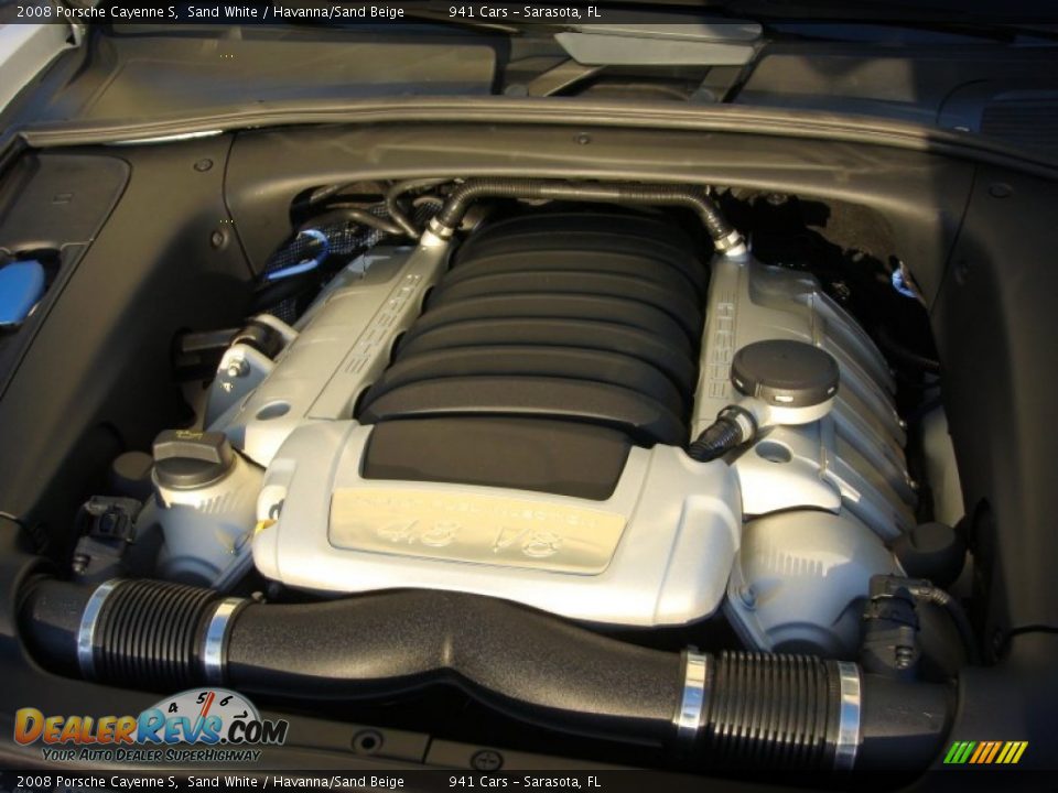 2008 Porsche Cayenne S Sand White / Havanna/Sand Beige Photo #28