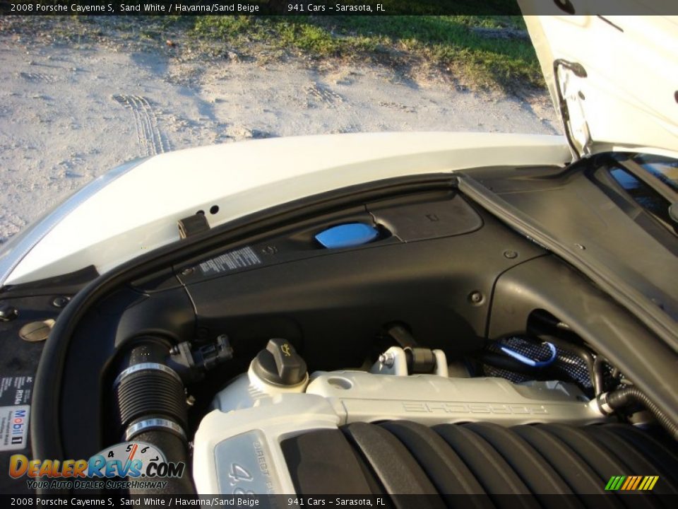2008 Porsche Cayenne S Sand White / Havanna/Sand Beige Photo #30