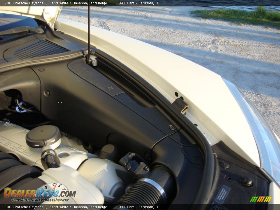 2008 Porsche Cayenne S Sand White / Havanna/Sand Beige Photo #31