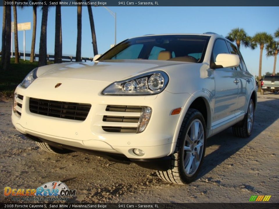 2008 Porsche Cayenne S Sand White / Havanna/Sand Beige Photo #33