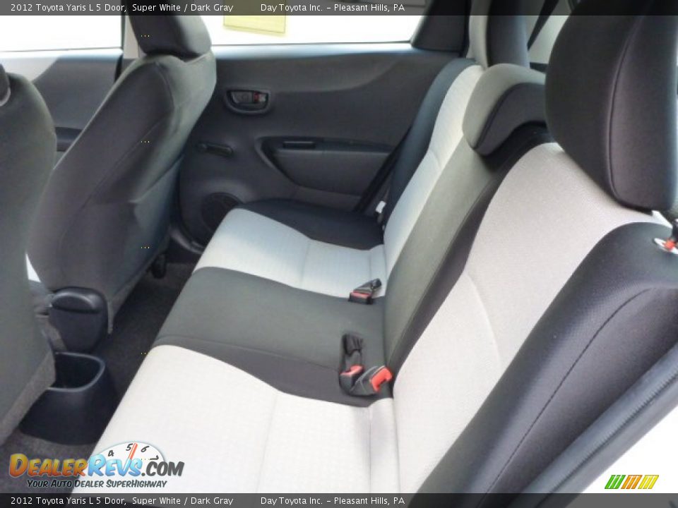 2012 Toyota Yaris L 5 Door Super White / Dark Gray Photo #11