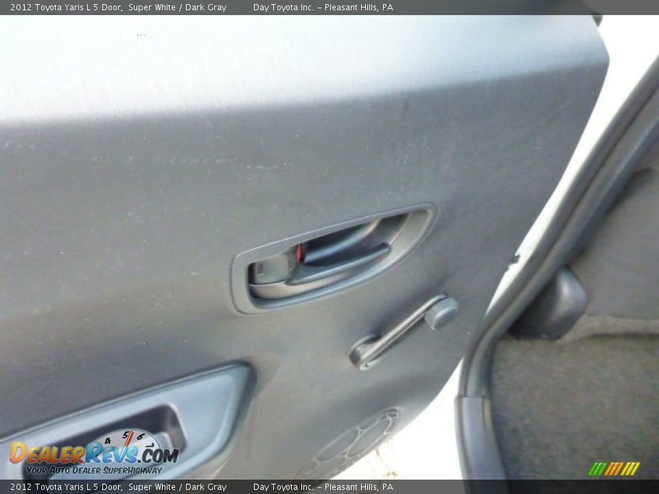 2012 Toyota Yaris L 5 Door Super White / Dark Gray Photo #13