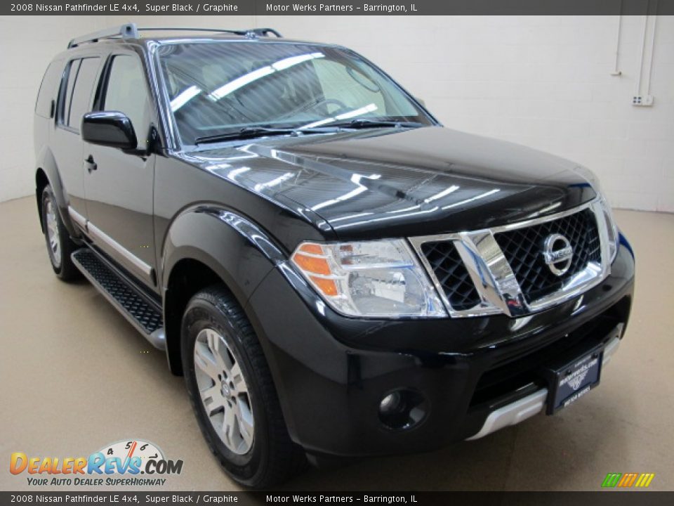 2008 Nissan Pathfinder LE 4x4 Super Black / Graphite Photo #1